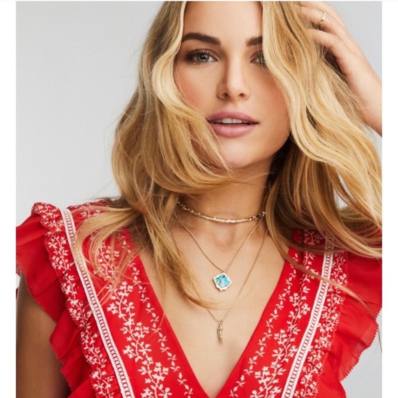 NWT Kendra Scott Amber Rose Gold Choker Necklace - Picture 6 of 6